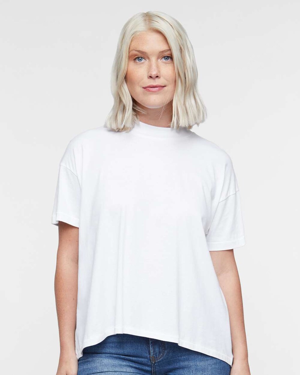 Women’s Hi-Lo Crewneck Short Sleeve Tee for Chic, Casual & Elegant Everyday Wear